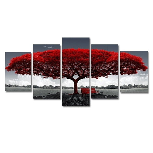 5Pcs Canvas Print Paintings Landscape Pictures Wall Art Modern Living