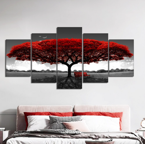 5Pcs Canvas Print Paintings Landscape Pictures Wall Art Modern Living
