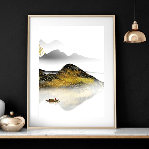 Paintings for bedroom walls | set of 3 framed wall art