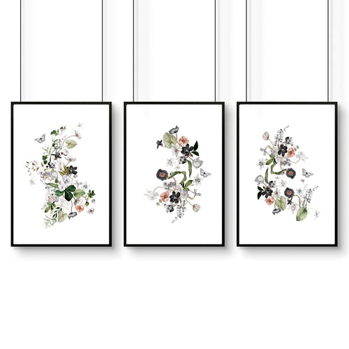 Paintings for home office | set of 3 wall art prints